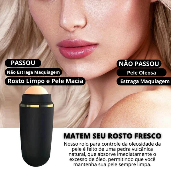 Rolo de Pedra Vulcânica - Removedor de Oleosidade Facial